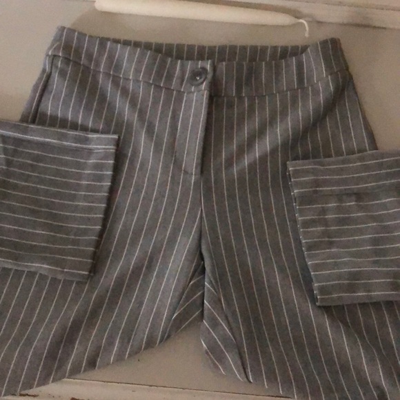 Motion Stretchy Grey Pinstripe Trousers - Picture 2 of 7